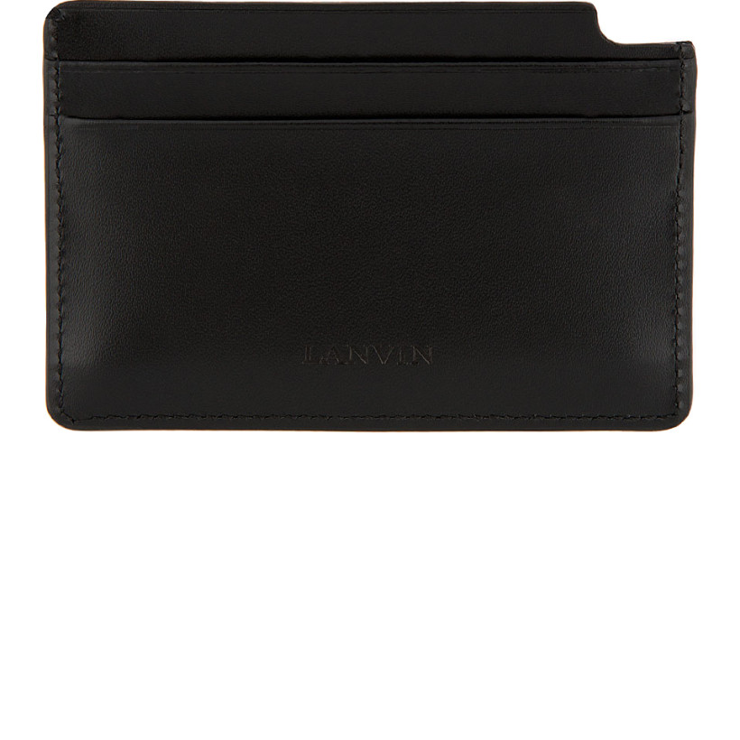 Lanvin Black Calfskin Card Holder