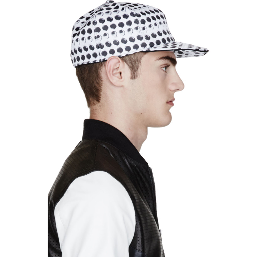 Umit Benan White Polka Dot Cap