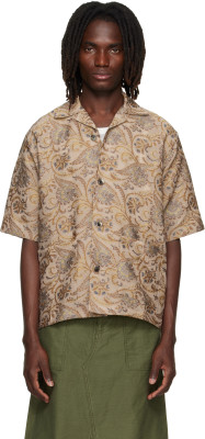 Needles, NEEDLES Beige Paisley Jacquard Cabana Shirt