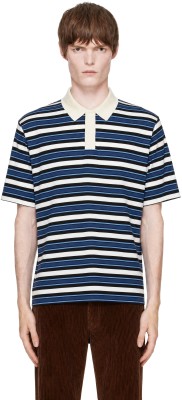Marni, Marni Black & Blue Stripe Polo