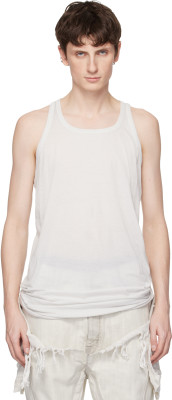 Rick Owens, Rick Owens DRKSHDW Off-White Temple Loose Tank Top