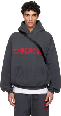 Fear of God, Fear of God ESSENTIALS Gray Holiday Heavy Fleece 90s Hoodie