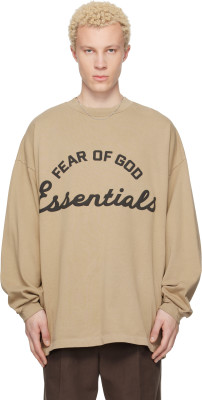 Fear of God, Fear of God ESSENTIALS Beige Training 90s Long Sleeve T-shirt