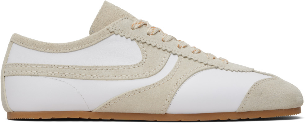 Dries Van Noten, Dries Van Noten White & Gray Suede Sneakers