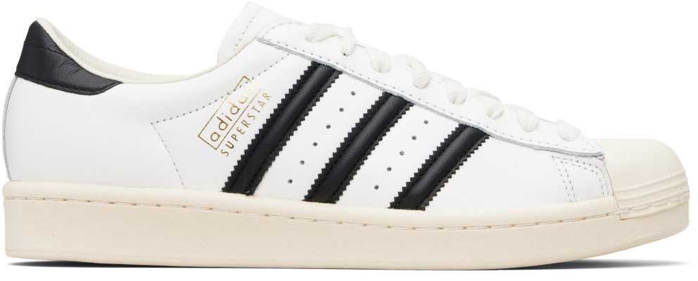 Adidas, adidas Originals White Superstar Vintage Sneakers