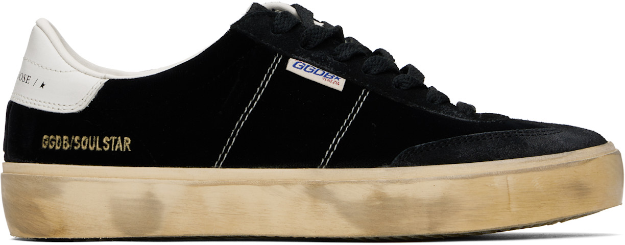 Мужские низкие кроссовки Golden Goose Soul Star, черные
