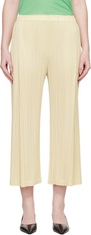 Женские плиссированные брюки Pleats Please Issey Miyake, ivory