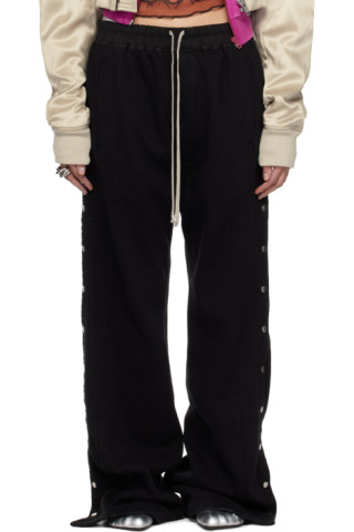 Black Pusher Lounge Pants by Rick Owens DRKSHDW on Sale