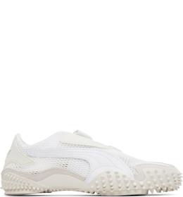 White & Gray Mostro Mesh Sneakers - PUMA