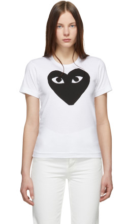 Comme des Garçons Play - White & Black Big Heart T-Shirt