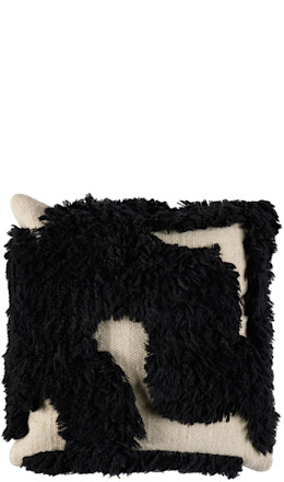 Black & Off-White 'The Wooly' Cushion - Mush Studios