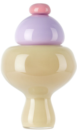 Off-White & Purple Candy Jar - Helle Mardahl