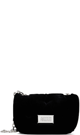 Black Glam Slam Flap Small Bag - Maison Margiela