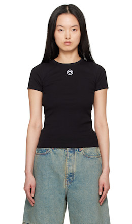Black Moon Logo Jersey Baby Fit T-Shirt - Marine Serre