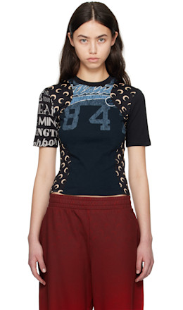 Black Regenerated Graphic Baby Fit T-shirt - Marine Serre