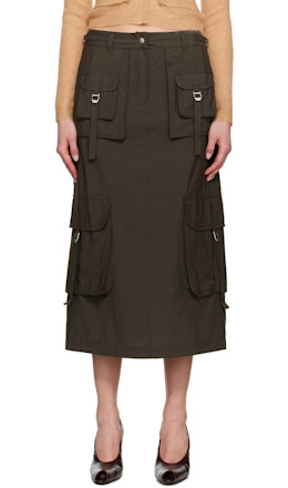 Gray Cargo Maxi Skirt - Acne Studios