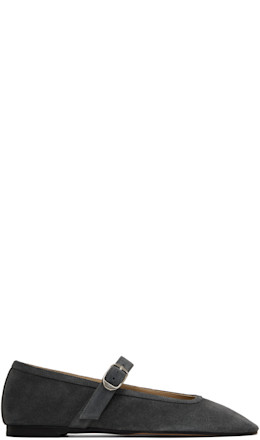 Gray Mary Jane Ballerina Flats - Le Monde Beryl