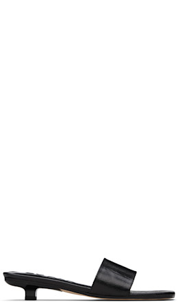 Black Ceni Eel Embossed Leather Heeled Sandals - BY FAR