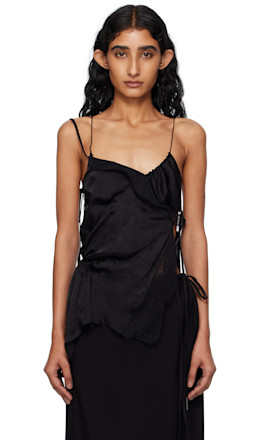 Black Vepa Ramage Jacquard Slip Top