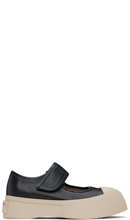 Black Pablo Mary Jane Ballerina Flats - Marni