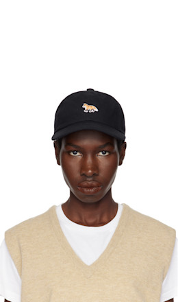 Black Baby Fox Cap - Maison Kitsuné