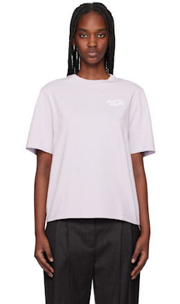 Purple 'Maison Kitsuné' Handwriting Comfort T-shirt - Maison Kitsuné