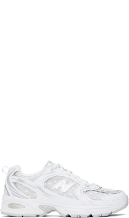 Silver & White 530 Sneakers - New Balance