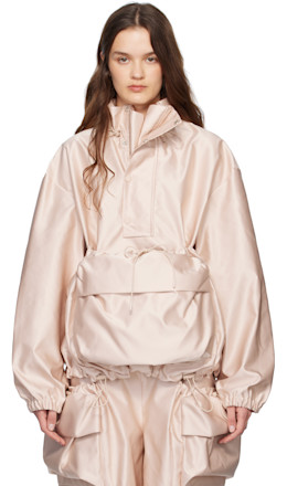 Pink Drawstring Cargo Flap Pocket Detail Jacket - Simone Rocha