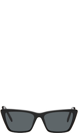 Black SL 737 Mica Thin Sunglasses - Saint Laurent