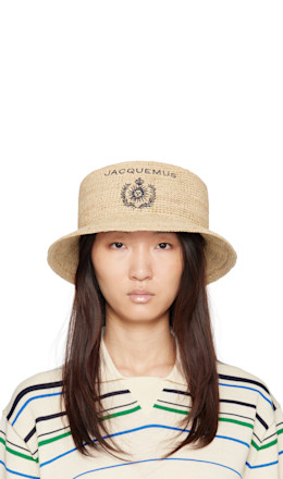 Beige 'Le Bob Pesco' Beach Hat - JACQUEMUS