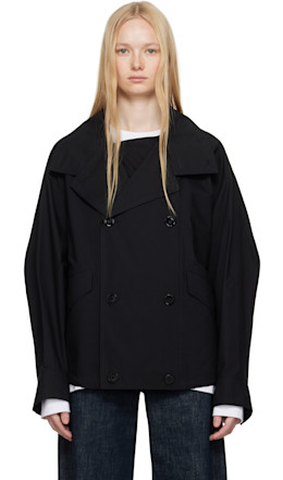 Black Double Flap Light Jacket - LEMAIRE