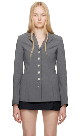 Gray Exton Blazer - Sandy Liang
