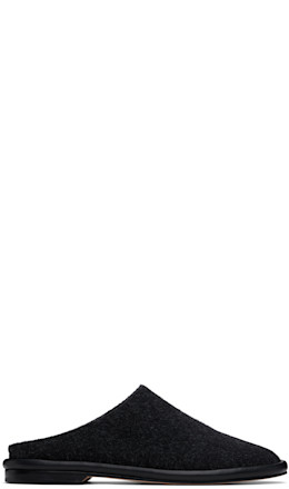 Black Brushed Mules - Lauren Manoogian