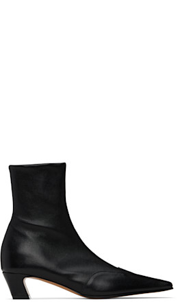 Black Nevada Stretch Low Boots - KHAITE