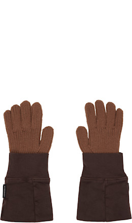 Brown Deconstructed Sleeve Glove