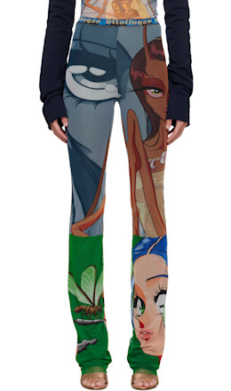 Blue & Green Mesh Lounge Pants Blue & Green Mesh Lounge Pants