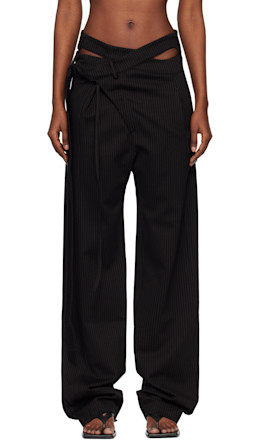 Black & Tan Signature Wrap Suit Trousers Black & Tan Signature Wrap Suit Trousers