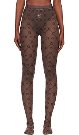 SSENSE Exclusive Brown Recycled Mesh Flock Tights - Marine Serre