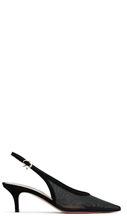 Black Slingback 55 Heels - Gianvito Rossi