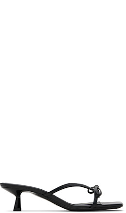 Black Jackie Heeled Sandals - ANINE BING