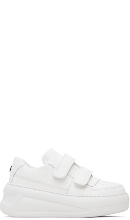 White Velcro Strap Platform Sneakers - Acne Studios