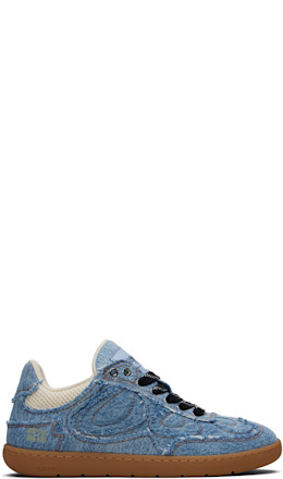 Blue 08 Denim Raw Edge Sneakers - GANNI