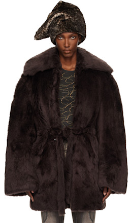 Brown Baby Shearling Coat - KNWLS