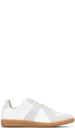 Gray & White Replica Sneakers - Maison Margiela