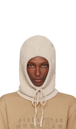 Beige Wool Hood - MM6 Maison Margiela