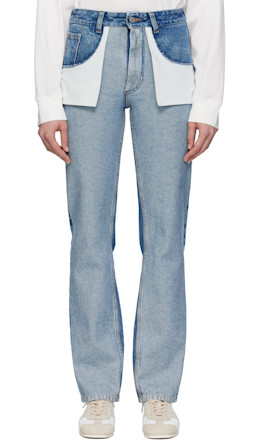 Blue Straight-leg Jeans - MM6 Maison Margiela