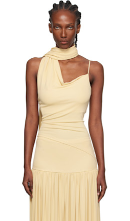 Yellow Asymmetrical Scarf Camisole Yellow Asymmetrical Scarf Camisole