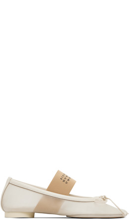 Off-White Anatomic Numeric Ballerina Flats - MM6 Maison Margiela