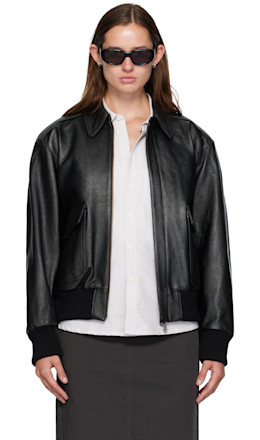 Black A2 Leather Jacket - COOR