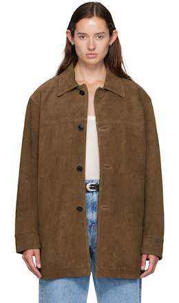 Brown Suede Car Jacket - COOR